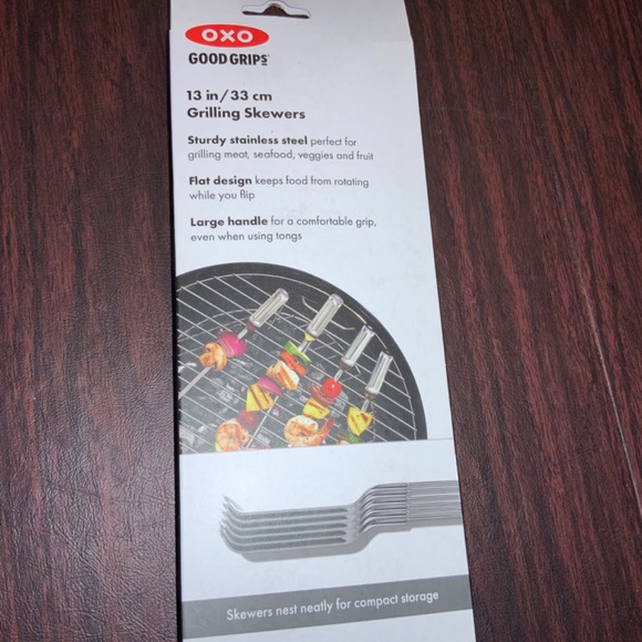 OXO Good Grips 6-Piece stainless steel Grilling Skewer Set New in box - Picture 3 of 4